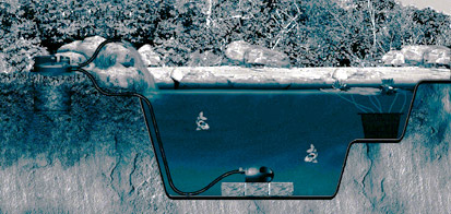 filtro da laghetto con cascata